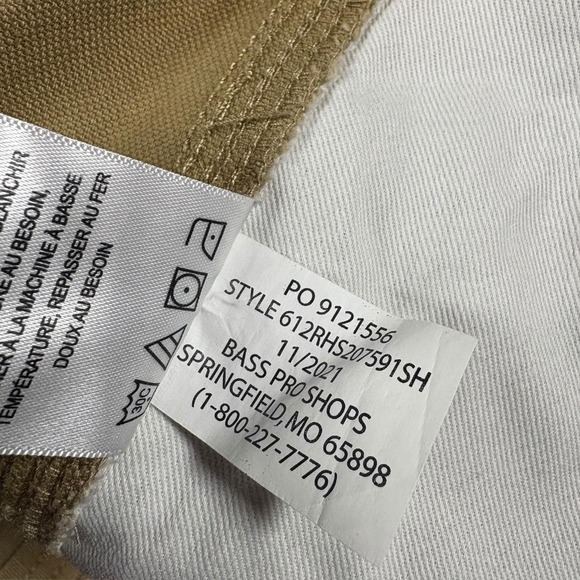 Red Head Shorts Mens 36 Beige RH Canvas Work Cargo Utility Pockets Outdoor - Picture 8 of 9